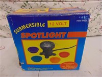 Submersible 12V Spotlight with Color Lenses-New
