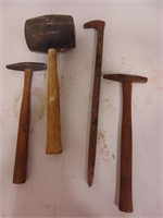 (2) Specialty Hammers, Mallet & Pry Bar