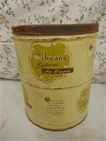 Vintage Schwan's Ice Cream Tin 2.5 Gal
