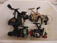 (6) Open Faced Fishing Reels- Dam Quick, Eagle