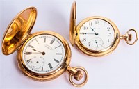 Jewelry Lot of Two Pocket Watches Elgin & Waltham