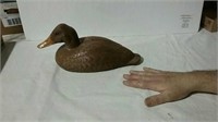 Carved wood duck signed Joe Revello