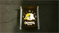 Olympia Beer lighted clock