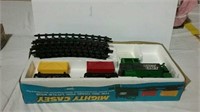 Mighty Casey train set and box