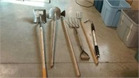 Gutter cleaner, forks, shovels & spade