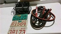 3 motorcycle license plates battery charger and