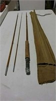 Vintage bamboo fly rod and case