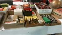 6 boxes of miscellaneous reloading bullets,