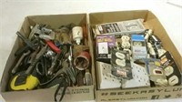 2 boxes miscellaneous tools and electrical