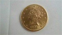 1901 $10 gold coin