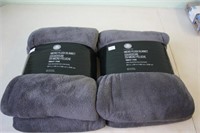 2 New Twin Micro Fleece Blankets