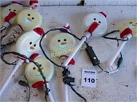 Cool Retro - Snowman Faces on Sticks