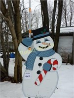 Snowman With Candy Cane