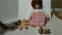 1965 Playmates doll and two other smaller dolls