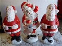 Three Satisfied Looking Santas