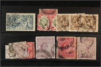 Great Britain Used 15 hi value early stamps