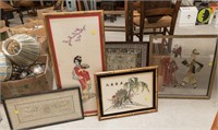 5 Framed Asian Embroidery and Cutwork