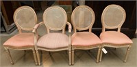 Pair French Side Chairs with Matching Arm Chair