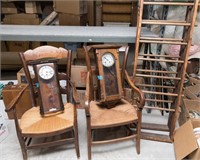 2 Chairs, 2 Clocks and Drying Rack