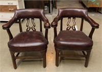 Pair Kimble Leather Office Chairs