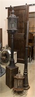 Large Pair Victorian Cast Iron Street Lamps