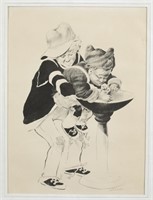R. Carter, Untitled etching. 20th century.
