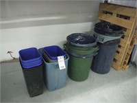 Lot of Assorted Waste Containers