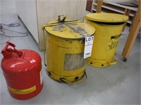 Lot Containing Oily Waste Cans, Etc.