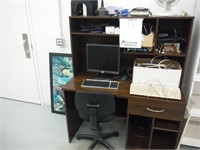 Lot Containing Desk, Computer, Accessories, Etc