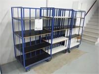 (3) Mobile Carts 26" x 37" x 65" Approx