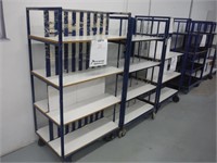 (3) Mobile Carts 26" x 36" x 65" Approx