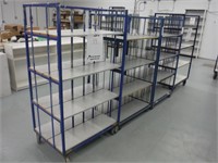 (4) Mobile Carts 26" x 37" x 65" Approx