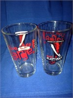 Dead Elephant Beer Glasses x 9