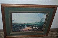 FRAMED PRINT OF HUNTING DOGS