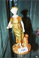 Old Royal Worcester porcelain milkmaid figurine,
