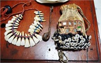 Small collection of tribal items incl. an old