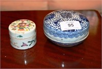 2 various old Chinese lidded boxes,
