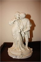 Antique Parian ware statue 'The taming of the