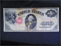 $1 United States Note F. Stained 1917
