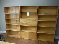 3-Piece Wall Unit, 3' x 11" x 6' Each