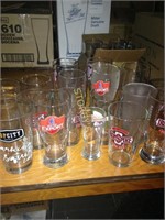 ASsorted Beer Glasses x 17