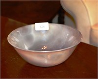Large translucent carved agate bowl,