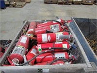 Crate of Fire Extinguishers-