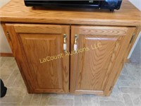 small oak cabinet