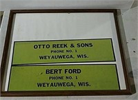 Otto Reek & sons paper advertising