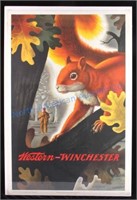 Original 1955 Western-Winchester Squirrel Poster