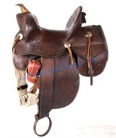 Rare R.T Frazier Custom Beartrap Saddle c 1900-15