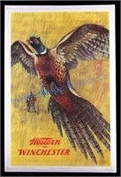Original 1955 Western-Winchester Pheasant Poster