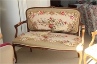 LOUIS XV STYLE SETTEE & MATCHING CHAIR