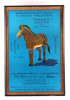 Zebra Firecracker Framed Advertising Poster